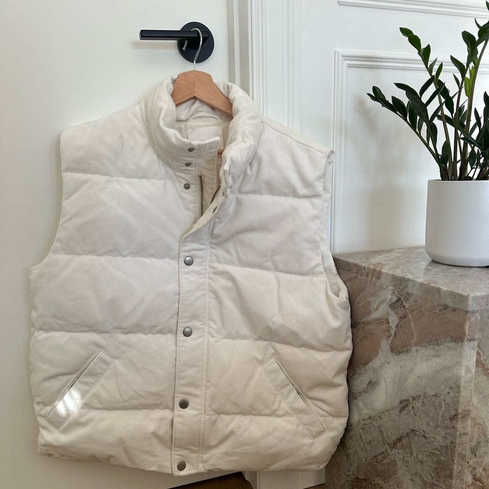 Hudson Jeans Cream Corduroy Vest